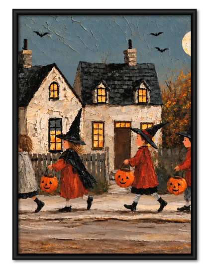 Trick Or Treat Village Parade Wall Art