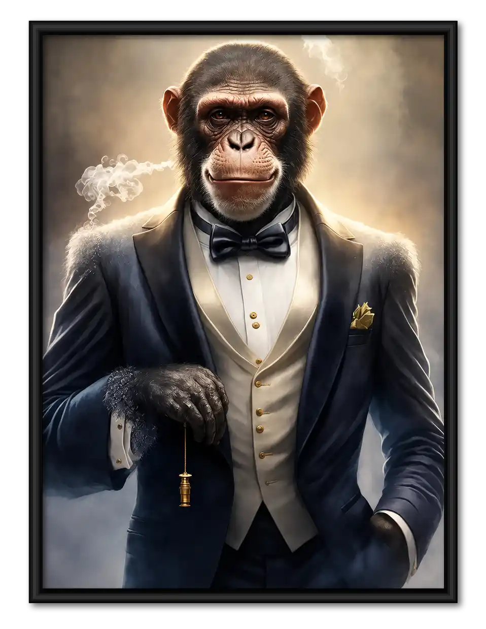 Tuxedo Chimp Gentleman Wall Art 1