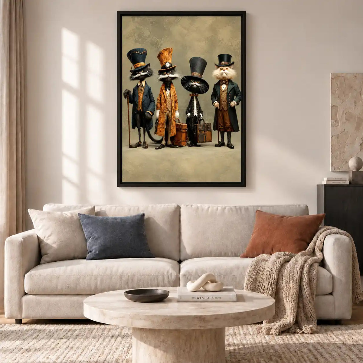 Victorian Gentleman Cat Group Wall Art 2
