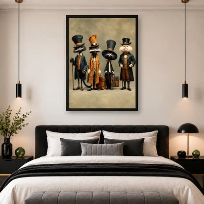 Victorian Gentleman Cat Group Wall Art 4