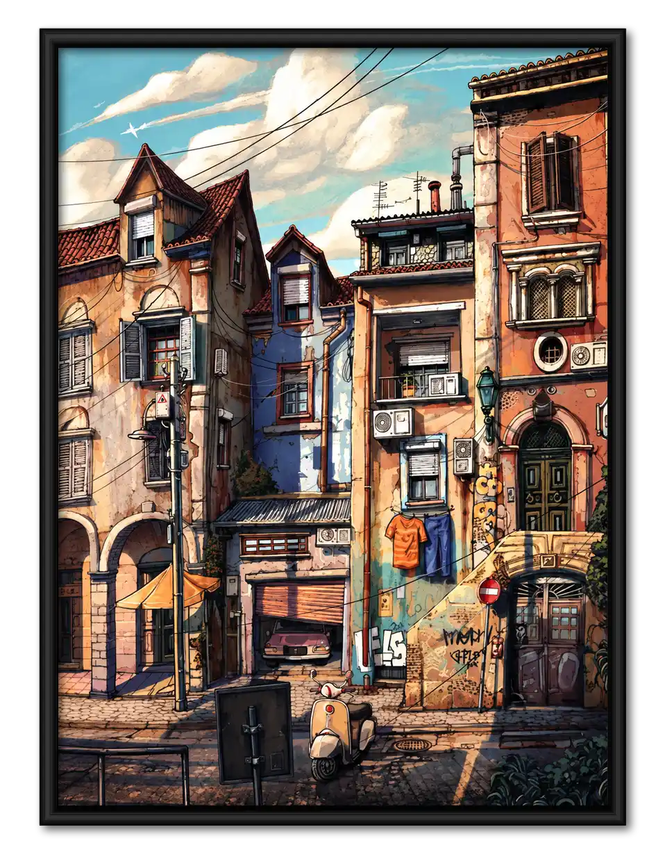 Vintage European Street Wall Art 1