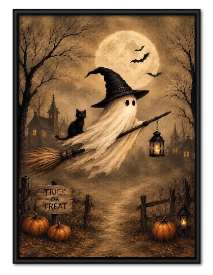 Wandering Halloween Ghost Wall Art