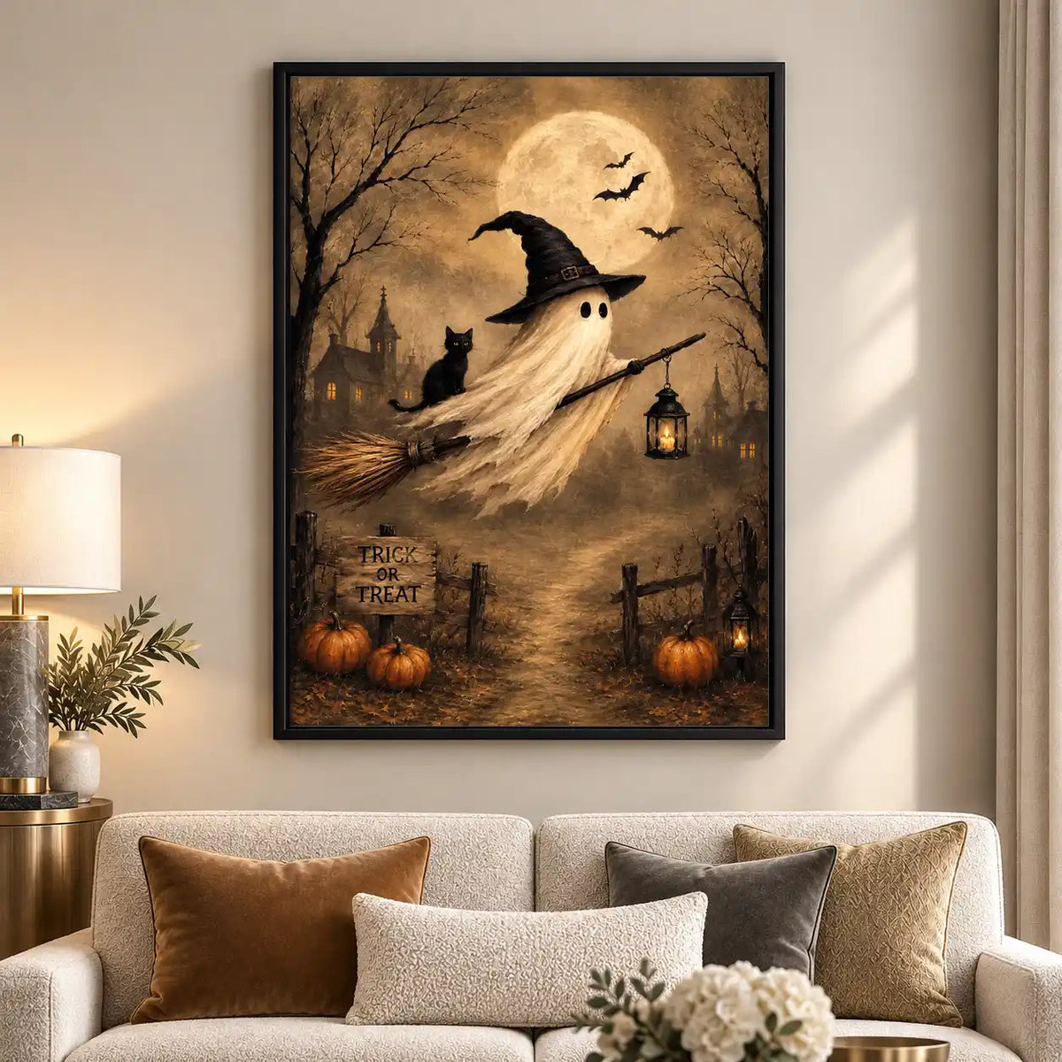 Wandering Halloween Ghost Wall Art 5