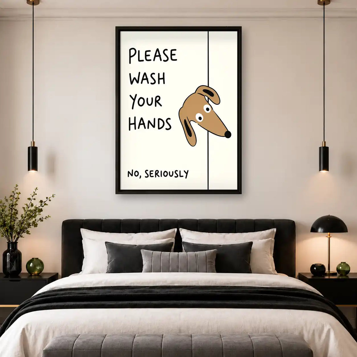 Wash Your Hands Dachshund Wall Art 4