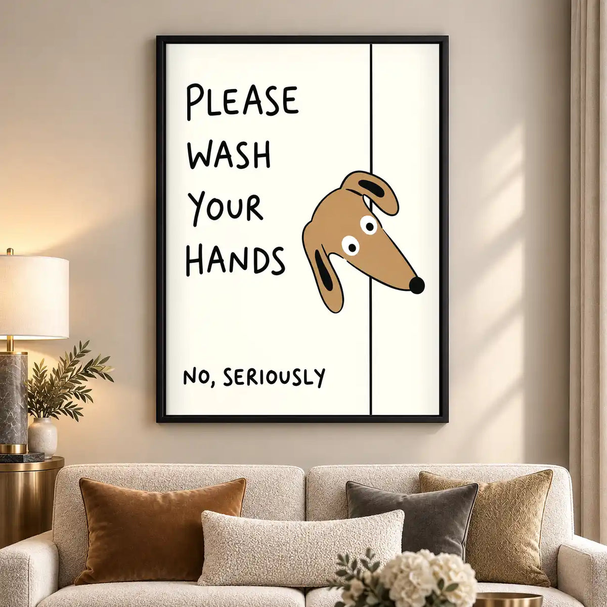 Wash Your Hands Dachshund Wall Art 5