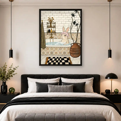 White Rabbit Bubble Bath Wall Art 4