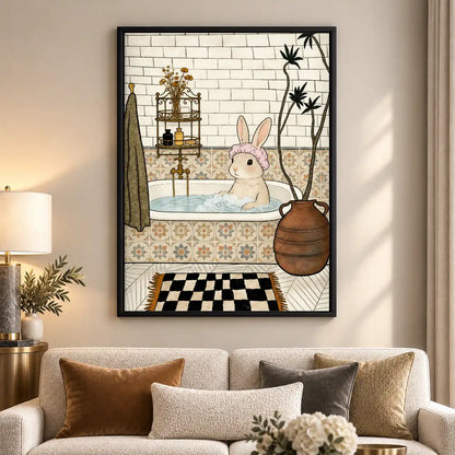 White Rabbit Bubble Bath Wall Art 5