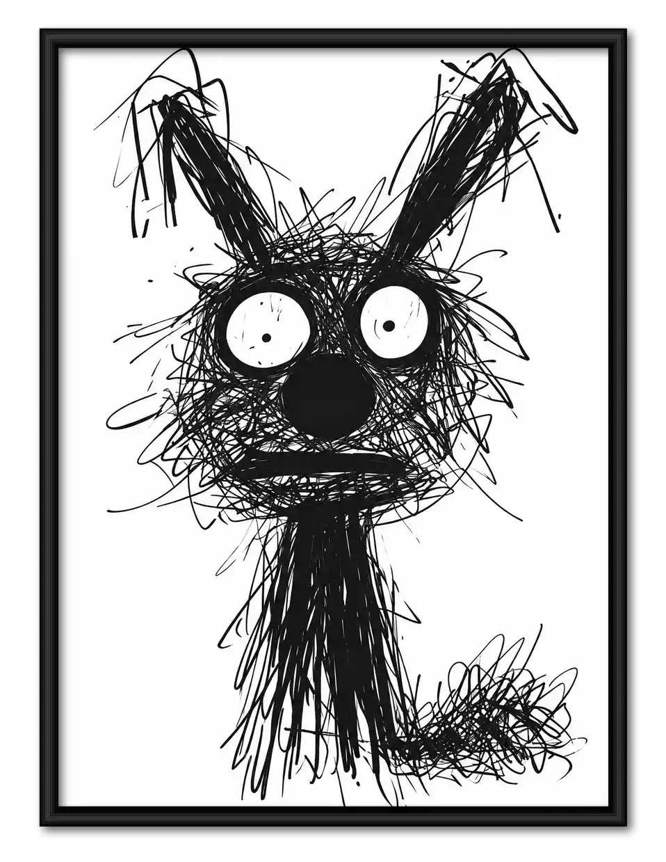 Wild Eyed Scribble Dog Wall Art 1