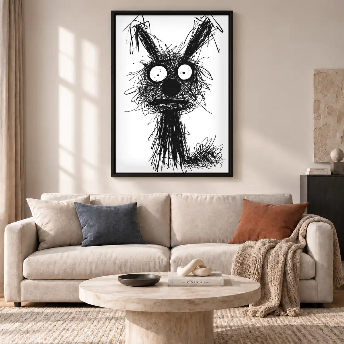 Wild Eyed Scribble Dog Wall Art 2