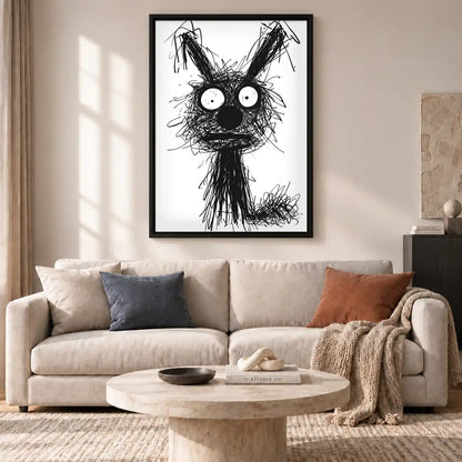 Wild Eyed Scribble Dog Wall Art 2