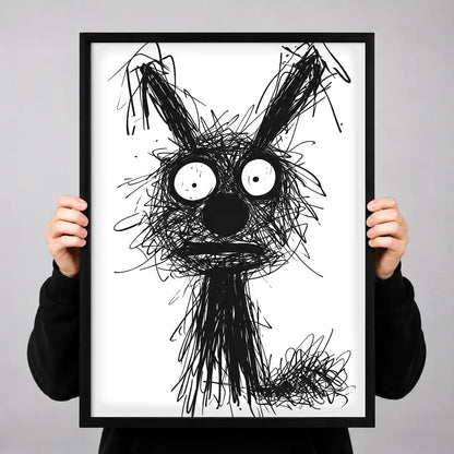 Wild Eyed Scribble Dog Wall Art 3