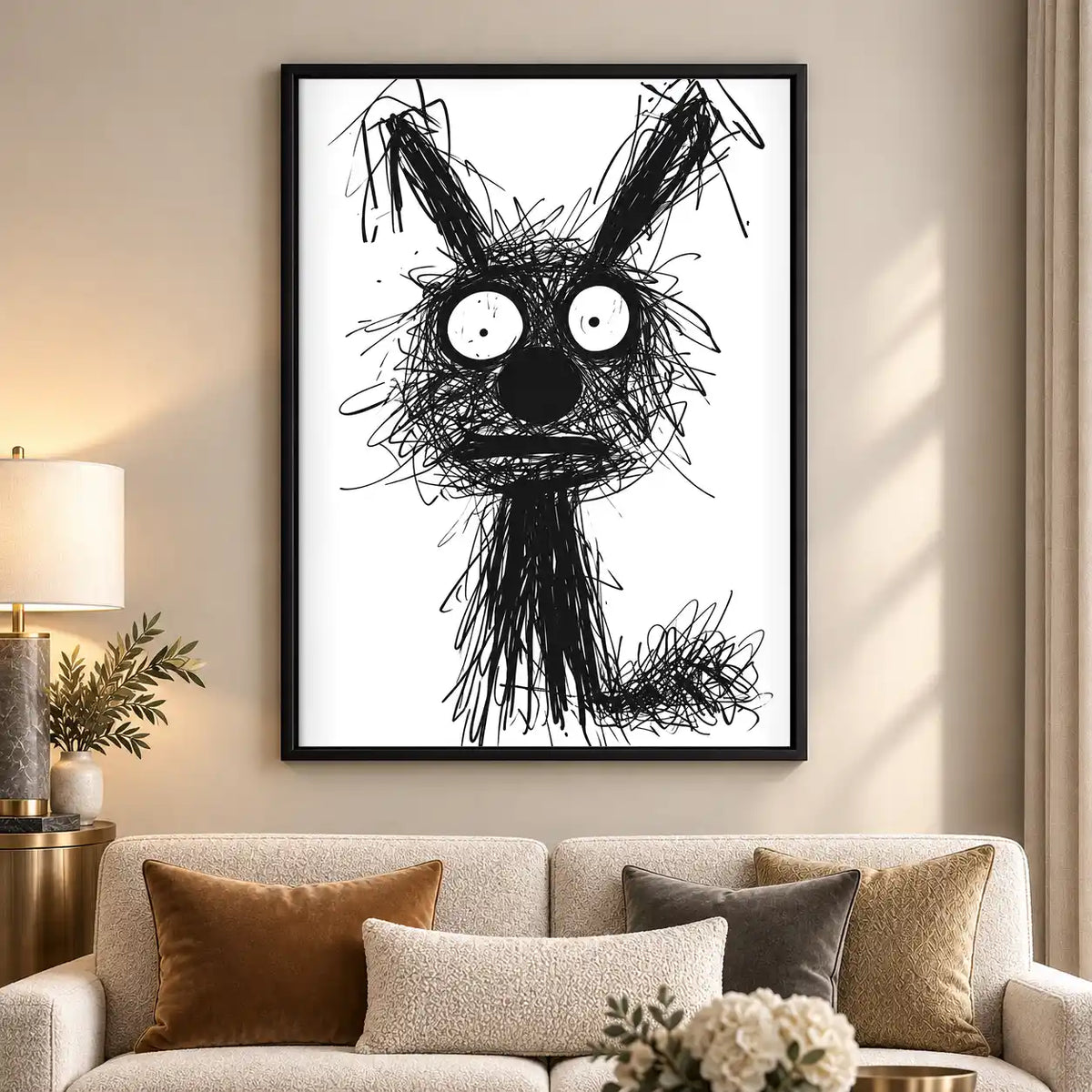Wild Eyed Scribble Dog Wall Art 5