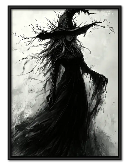Windswept Dark Witch Wall Art 1