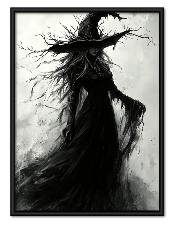 Windswept Dark Witch Wall Art