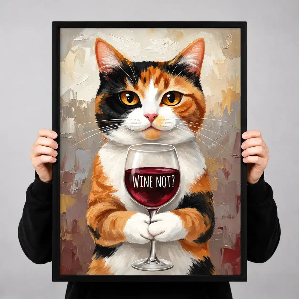 Wine Not Calico Cat Wall Art 3