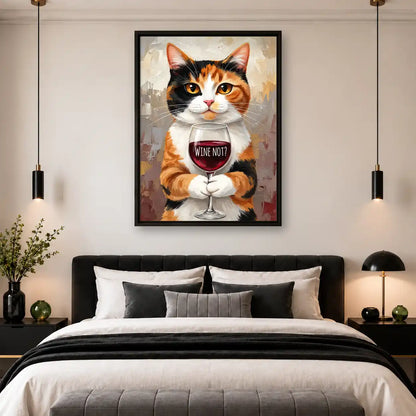 Wine Not Calico Cat Wall Art 4