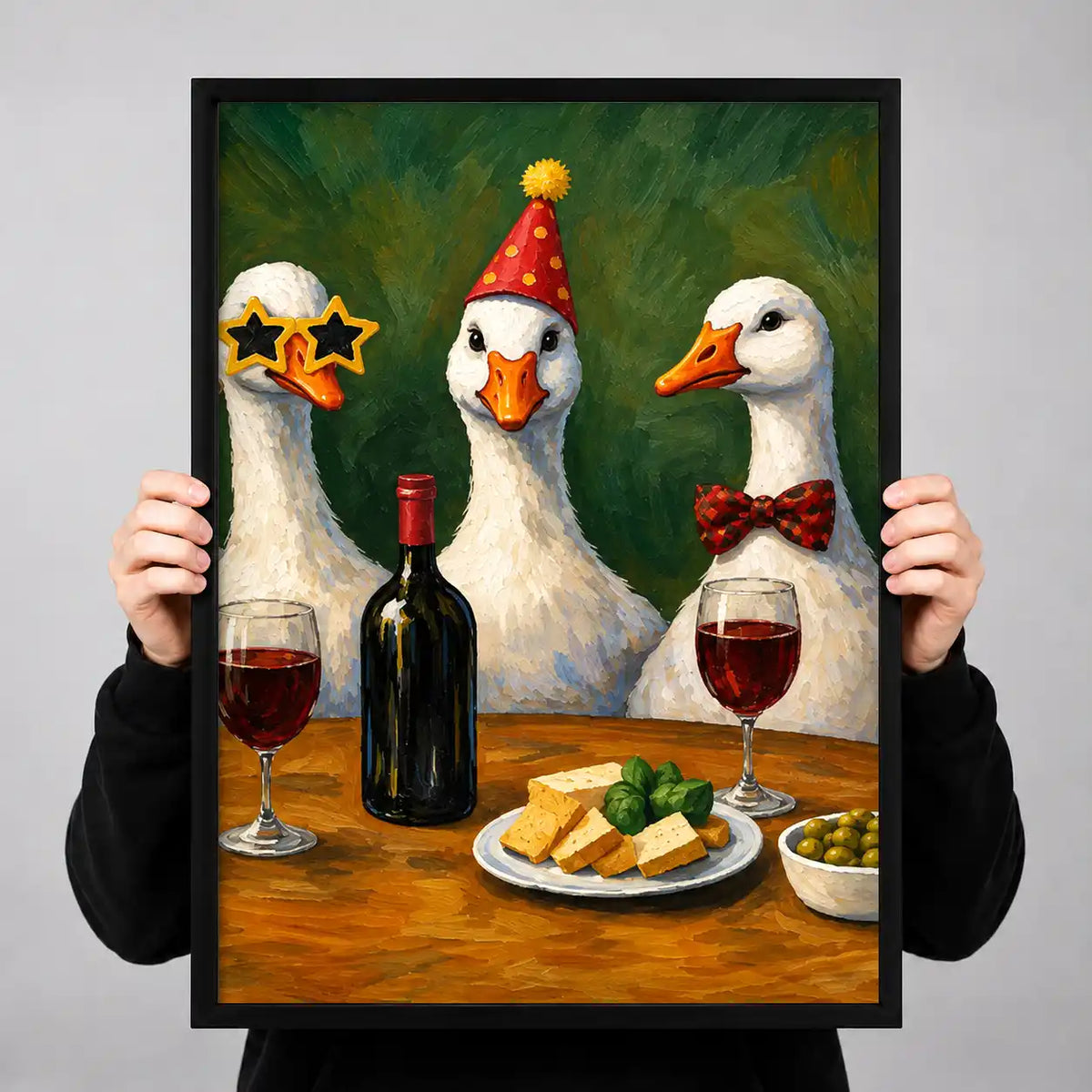 Wine Party Geese Wall Art 3