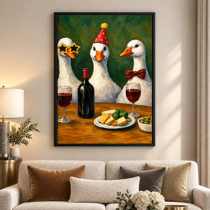 Wine Party Geese Wall Art 5