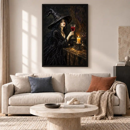 Witch Drinking By Candlelight Wall Art 2