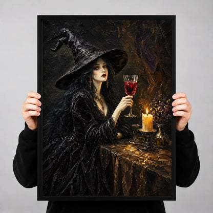 Witch Drinking By Candlelight Wall Art 3