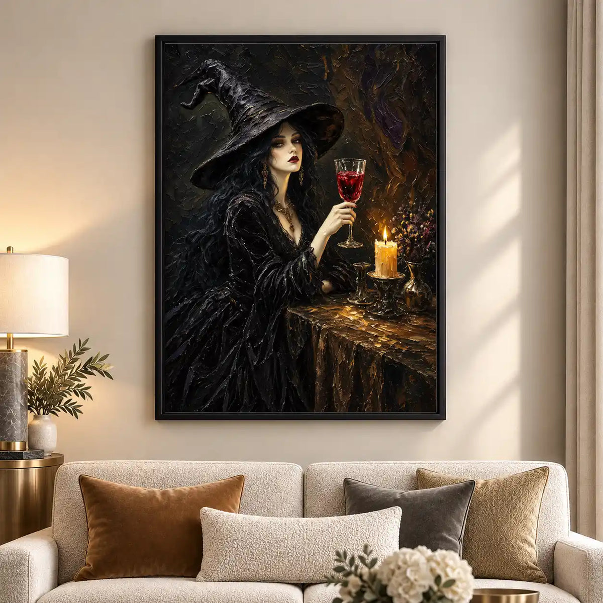 Witch Drinking By Candlelight Wall Art 5