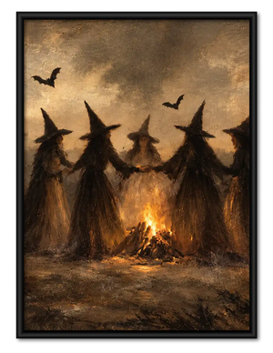 Witches Around Bonfire Wall Art