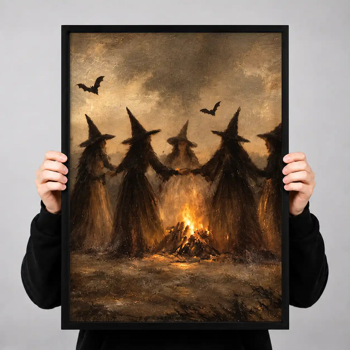 Witches Around Bonfire Wall Art 3