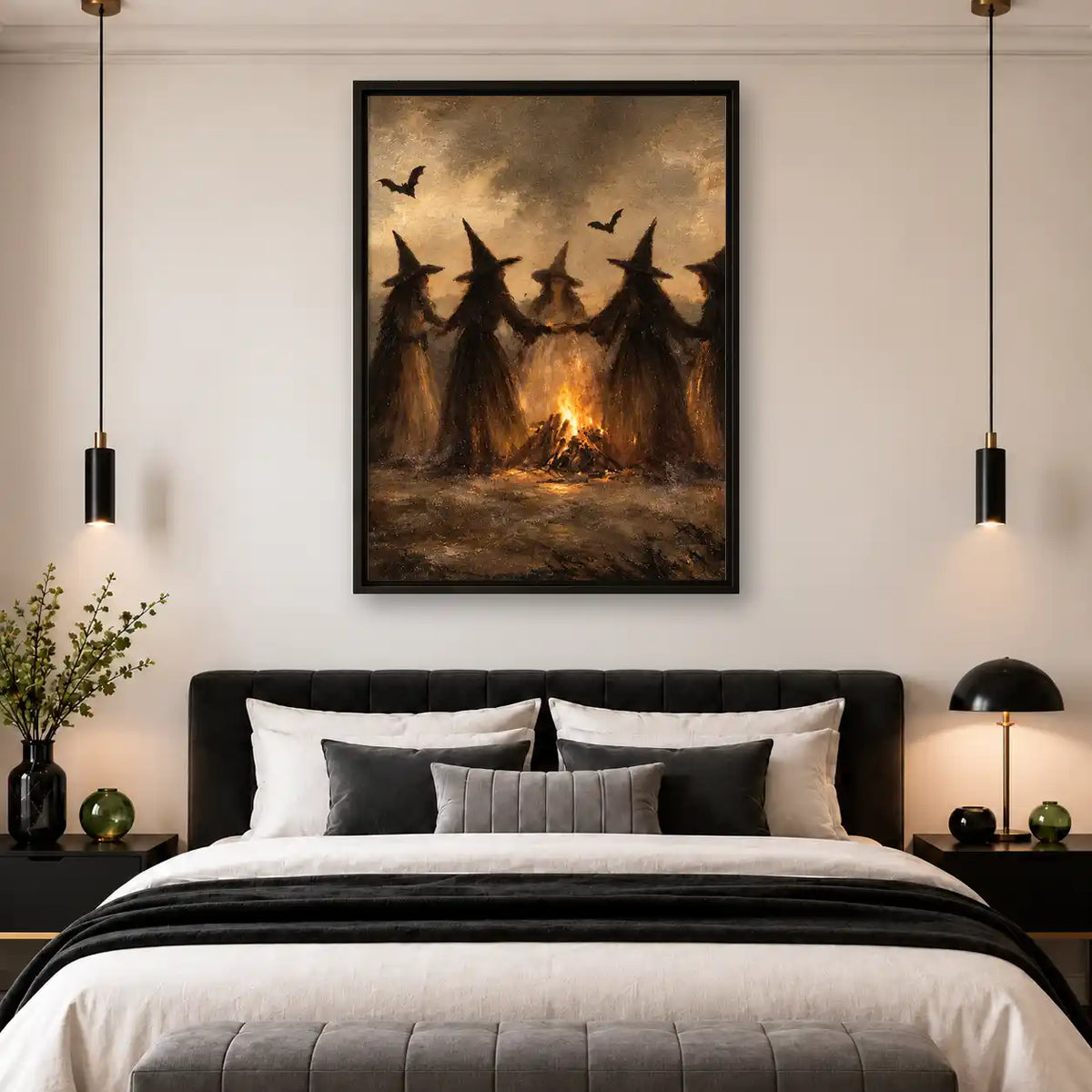 Witches Around Bonfire Wall Art 4