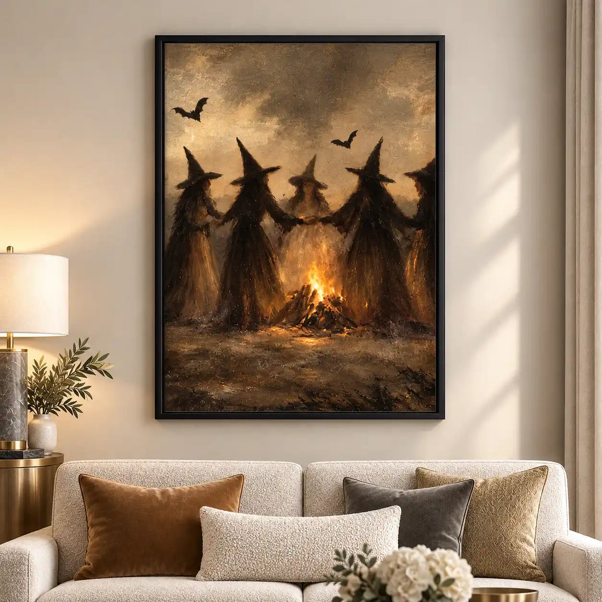 Witches Around Bonfire Wall Art 5