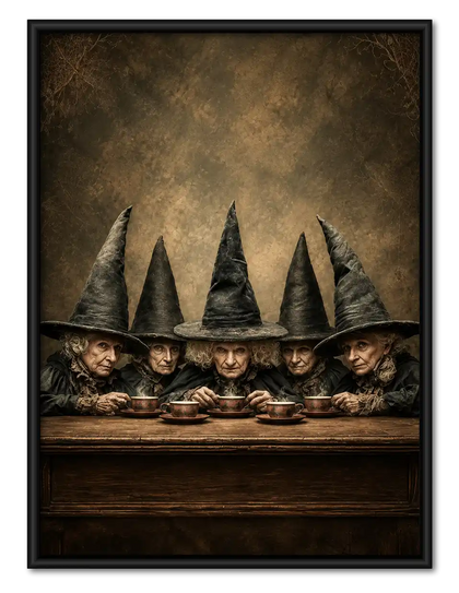 Witches At Dark Tea Table Wall Art