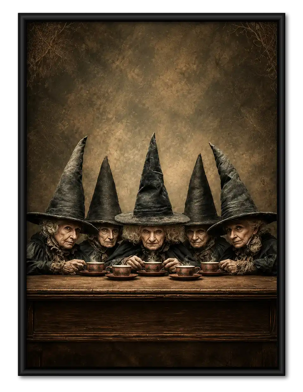 Witches At Dark Tea Table Wall Art