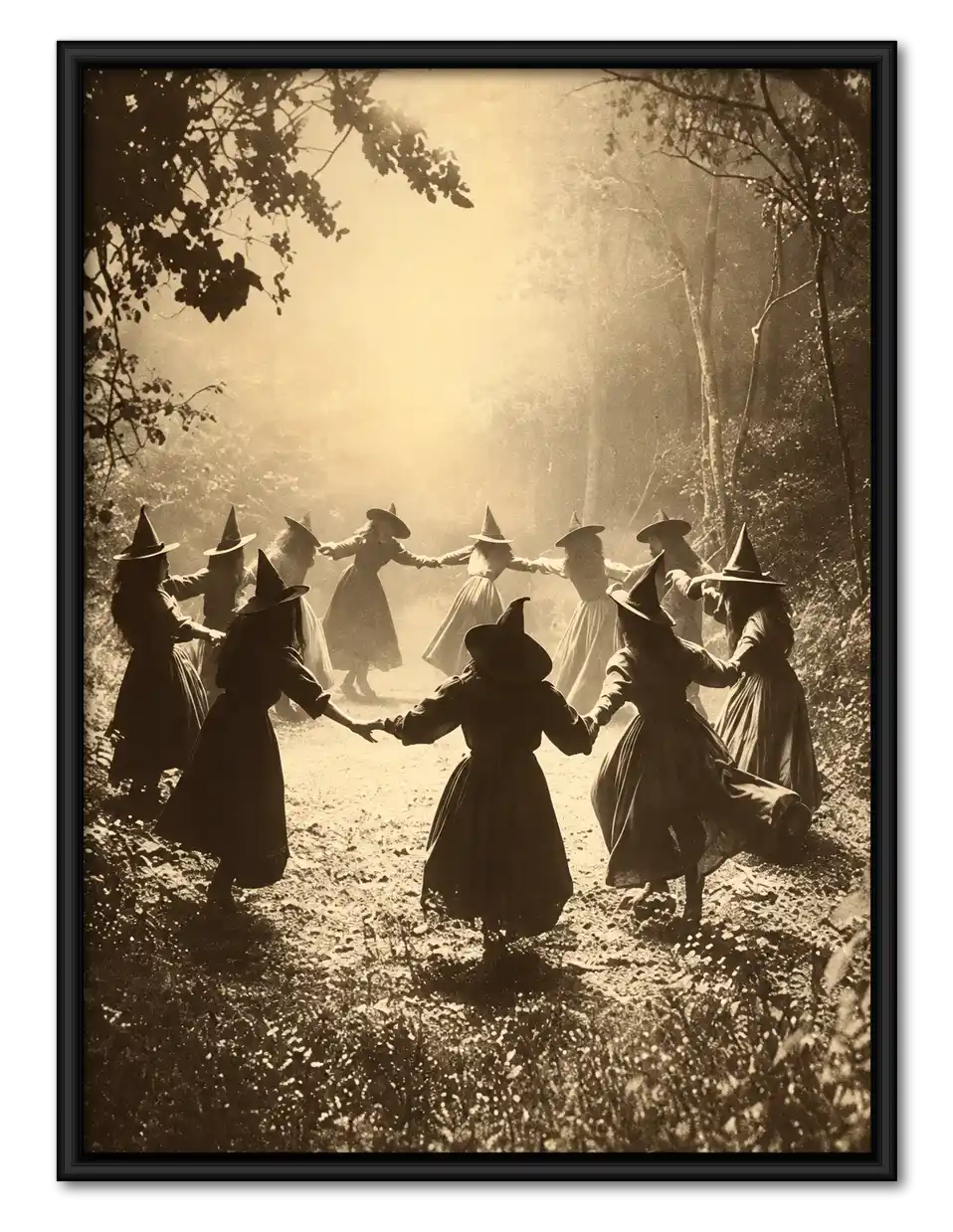 Witches Dancing In Forest Wall Art 1