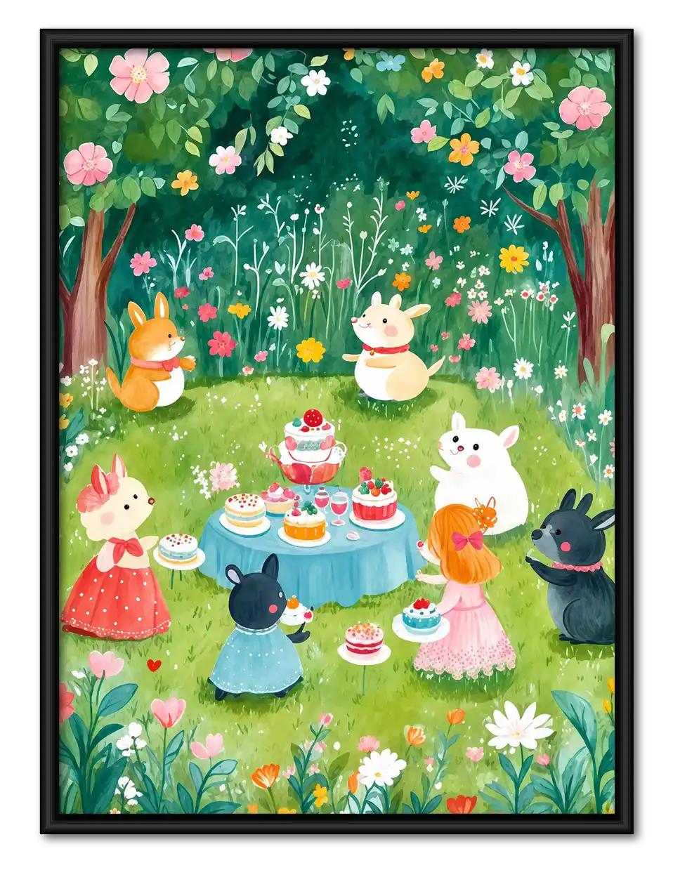 Woodland Animal Garden Tea Party Wall Art 1