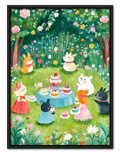 Woodland Animal Garden Tea Party Wall Art 1