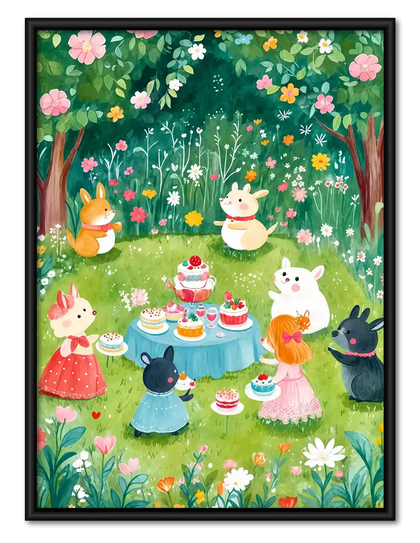 Woodland Animal Garden Tea Party Wall Art