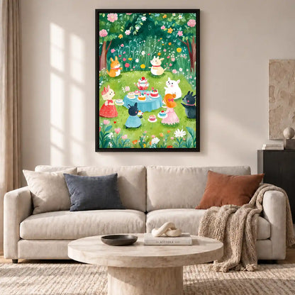 Woodland Animal Garden Tea Party Wall Art 2
