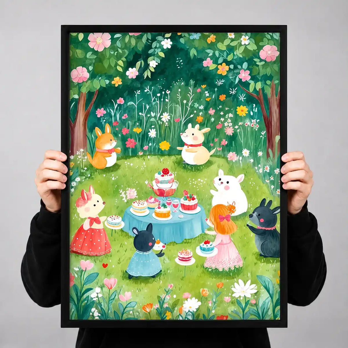 Woodland Animal Garden Tea Party Wall Art 3