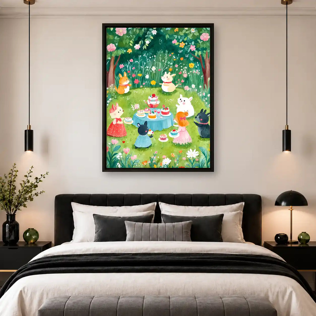 Woodland Animal Garden Tea Party Wall Art 4