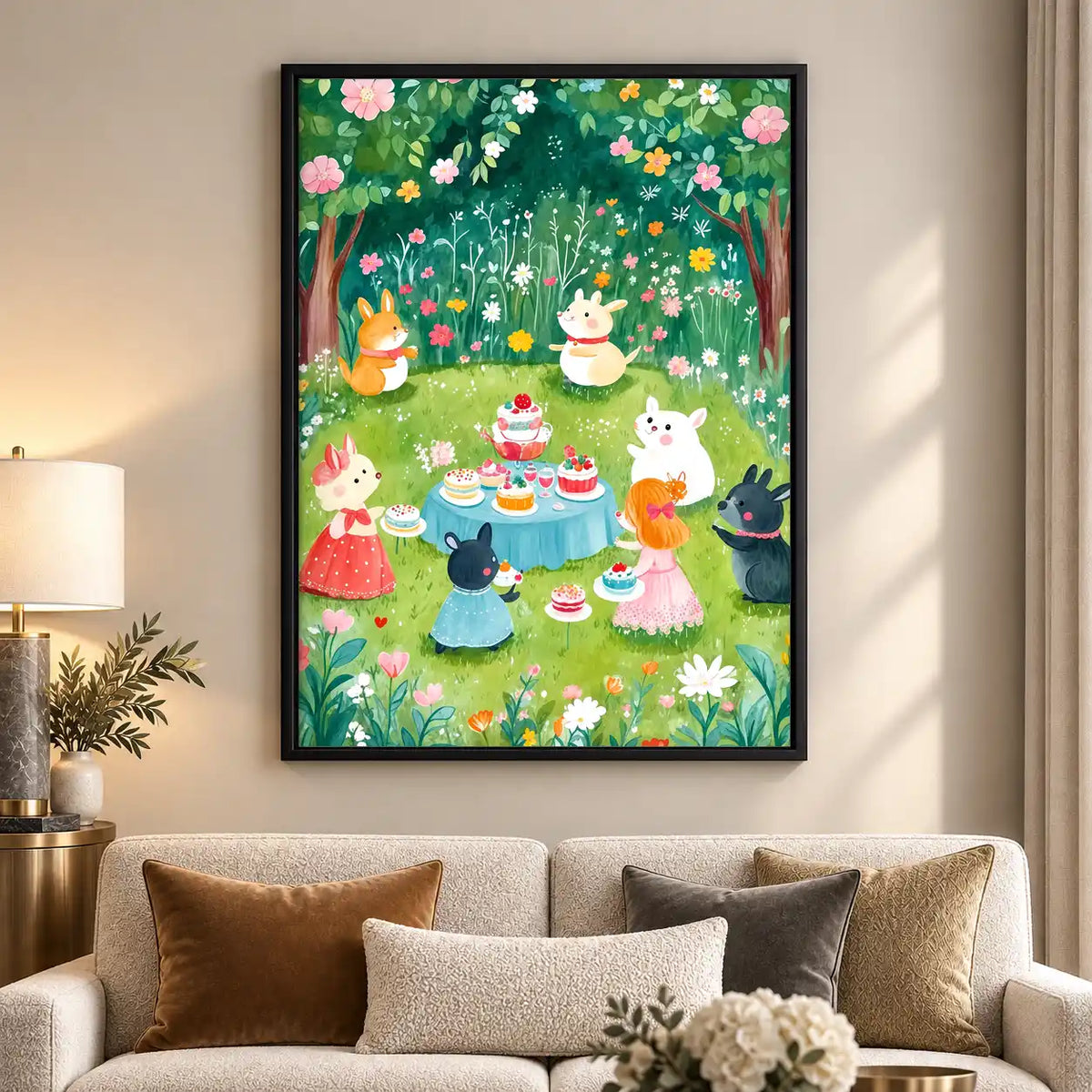 Woodland Animal Garden Tea Party Wall Art 5