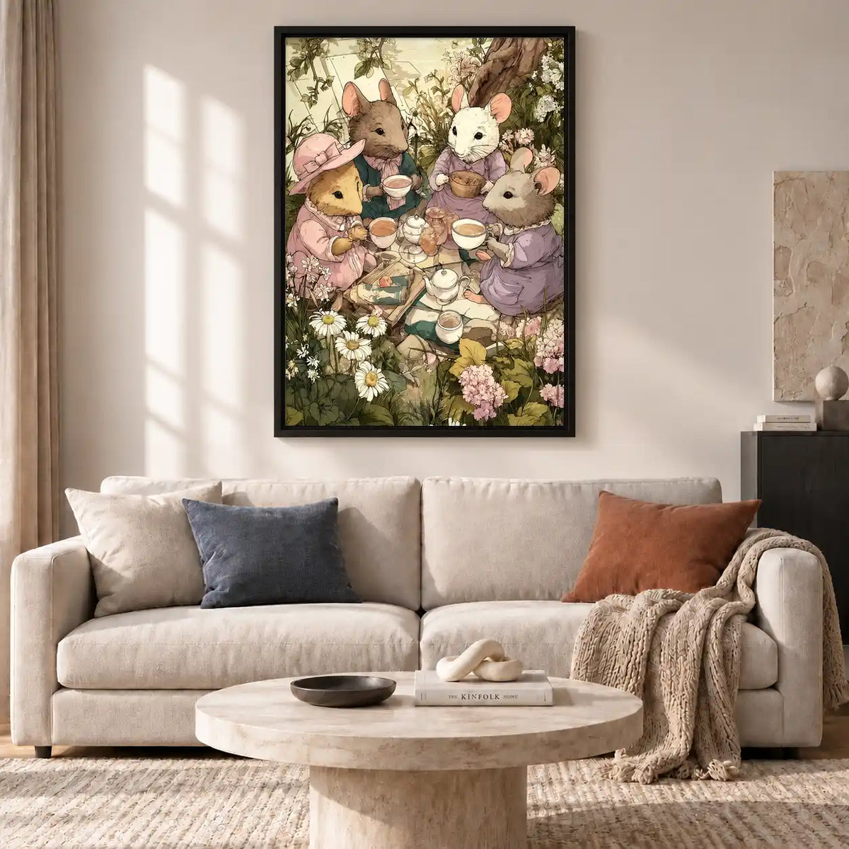 Woodland Mice Tea Party Wall Art 2