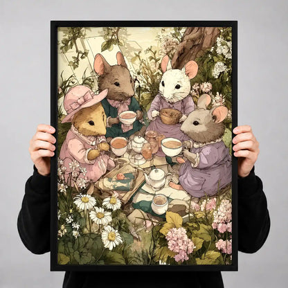 Woodland Mice Tea Party Wall Art 3