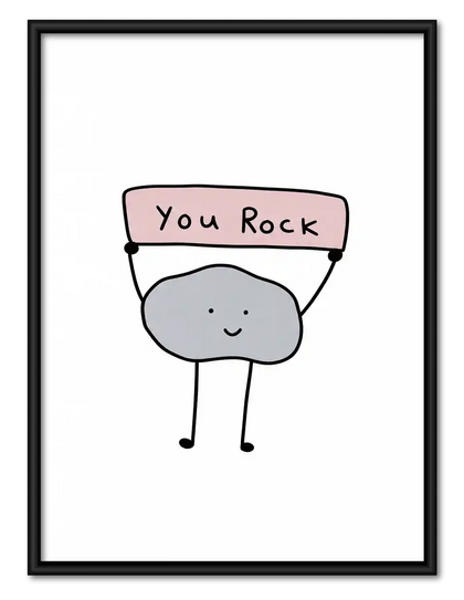 You Rock Pebble Wall Art