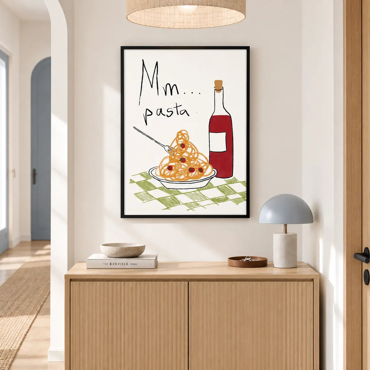 Pasta and Wine Sketch Wall Art 5