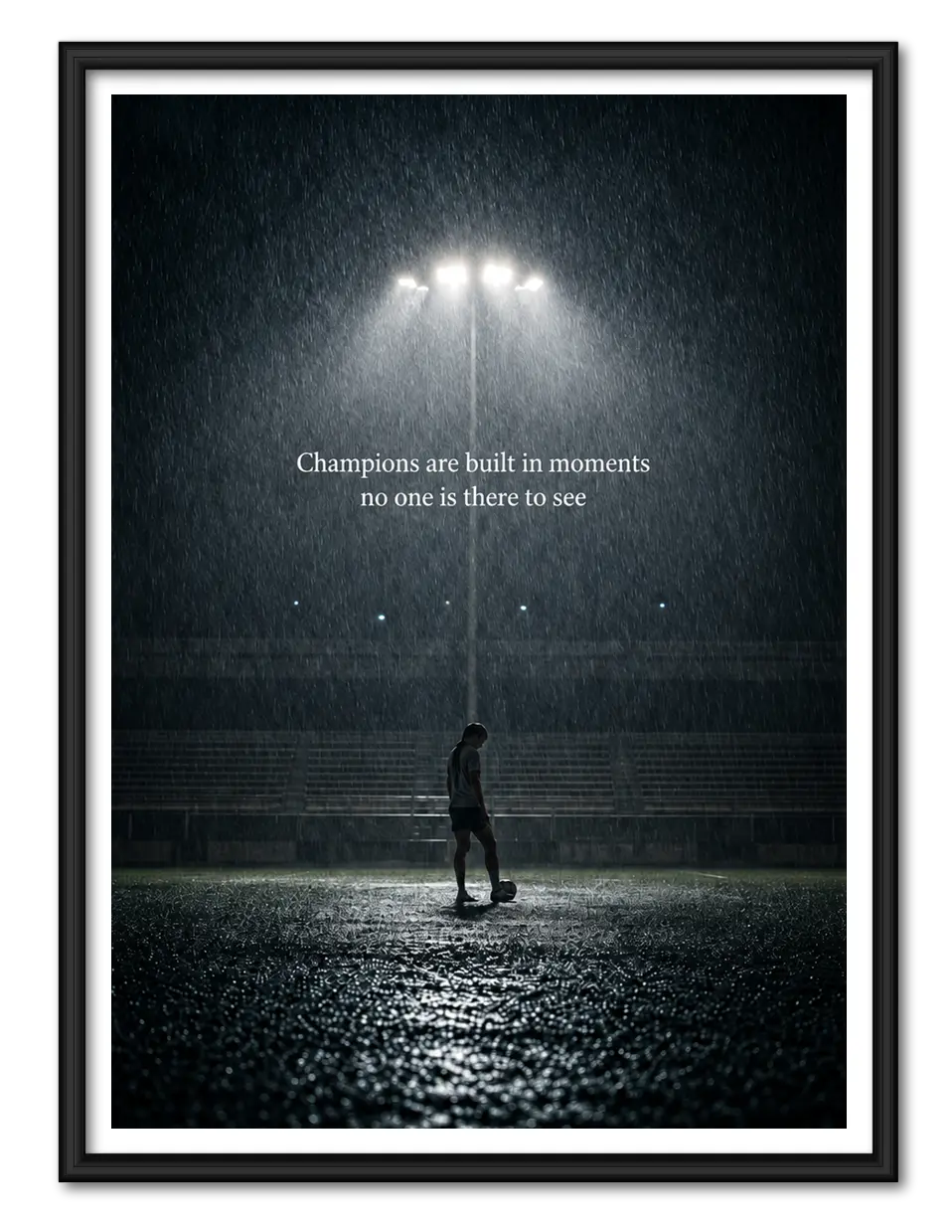 Champions Rainy Football Motivation Wall Art 1