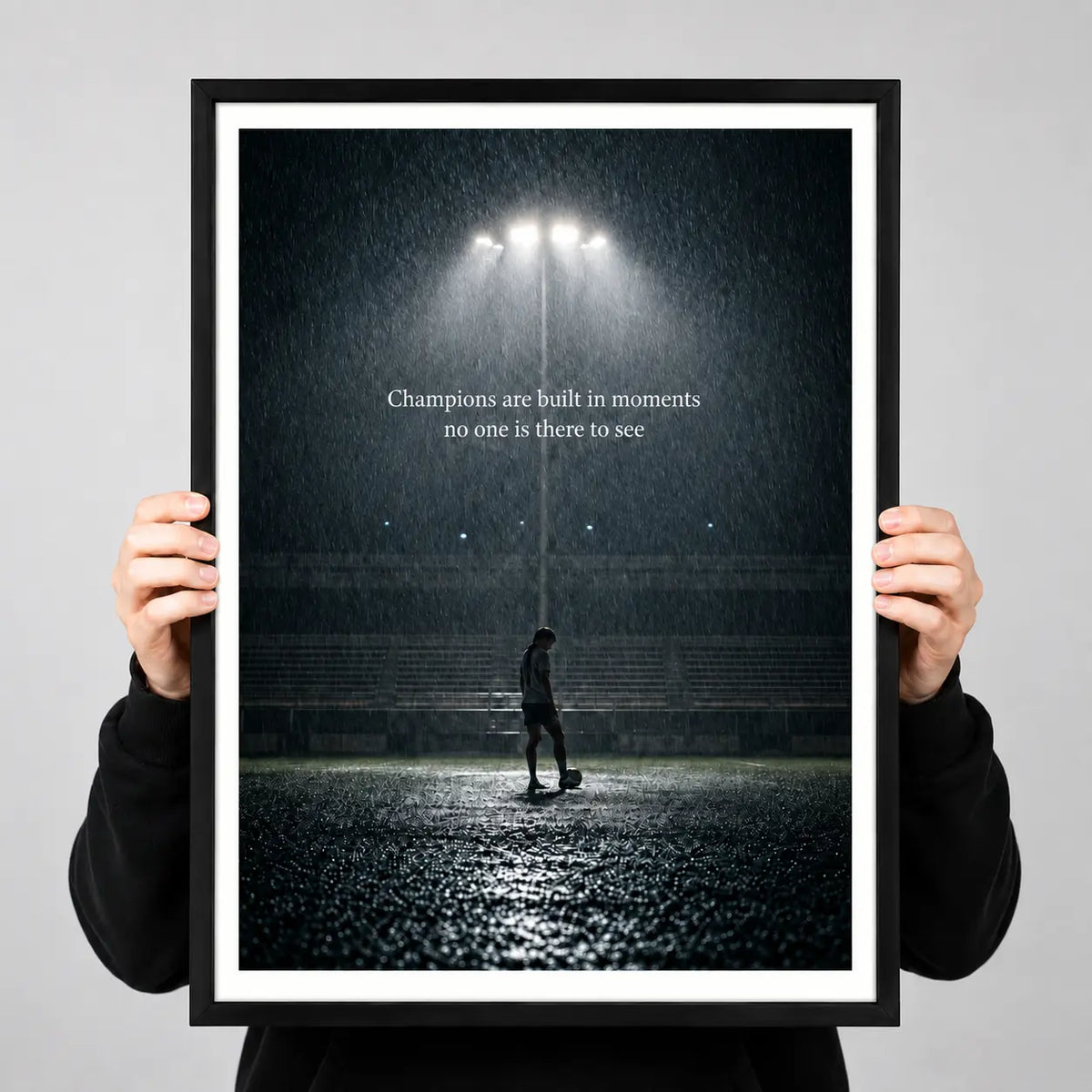 Champions Rainy Football Motivation Wall Art 3