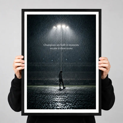 Champions Rainy Football Motivation Wall Art 3