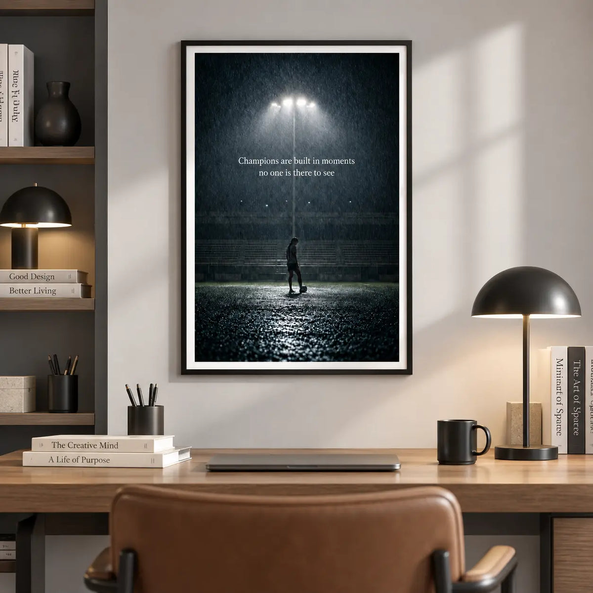 Champions Rainy Football Motivation Wall Art 5