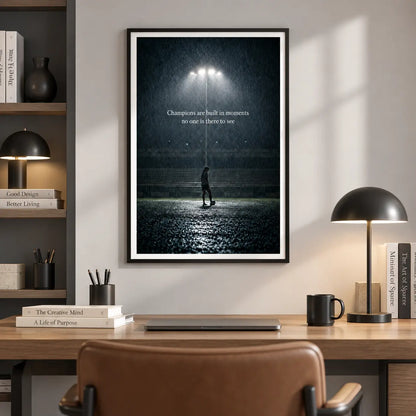 Champions Rainy Football Motivation Wall Art 5