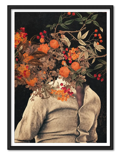 Floral Portrait Nature Fusion Wall Art 1