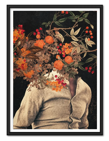 Floral Portrait Nature Fusion Wall Art